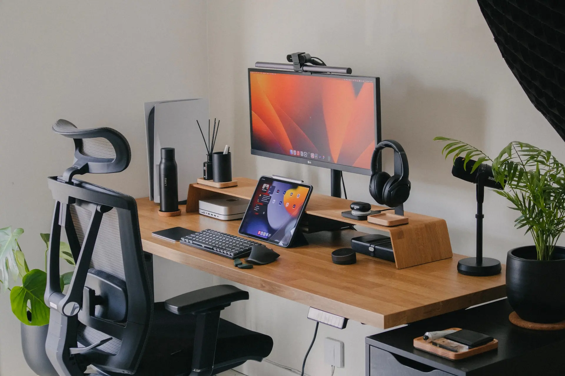 The desk where I work